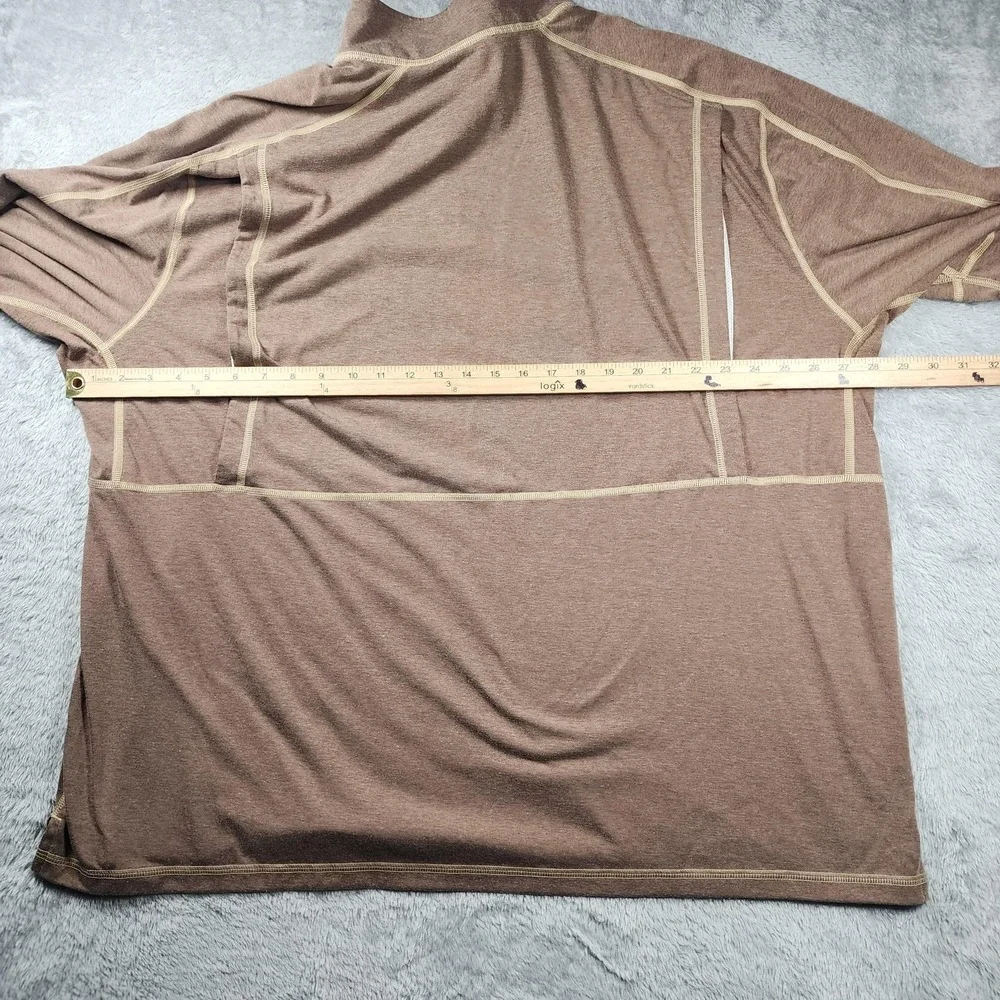 Alaskan Hardgear‎ Pullover Mens 3XL Brown 1/4 Zip Fishing Mesh Lined Outdoor